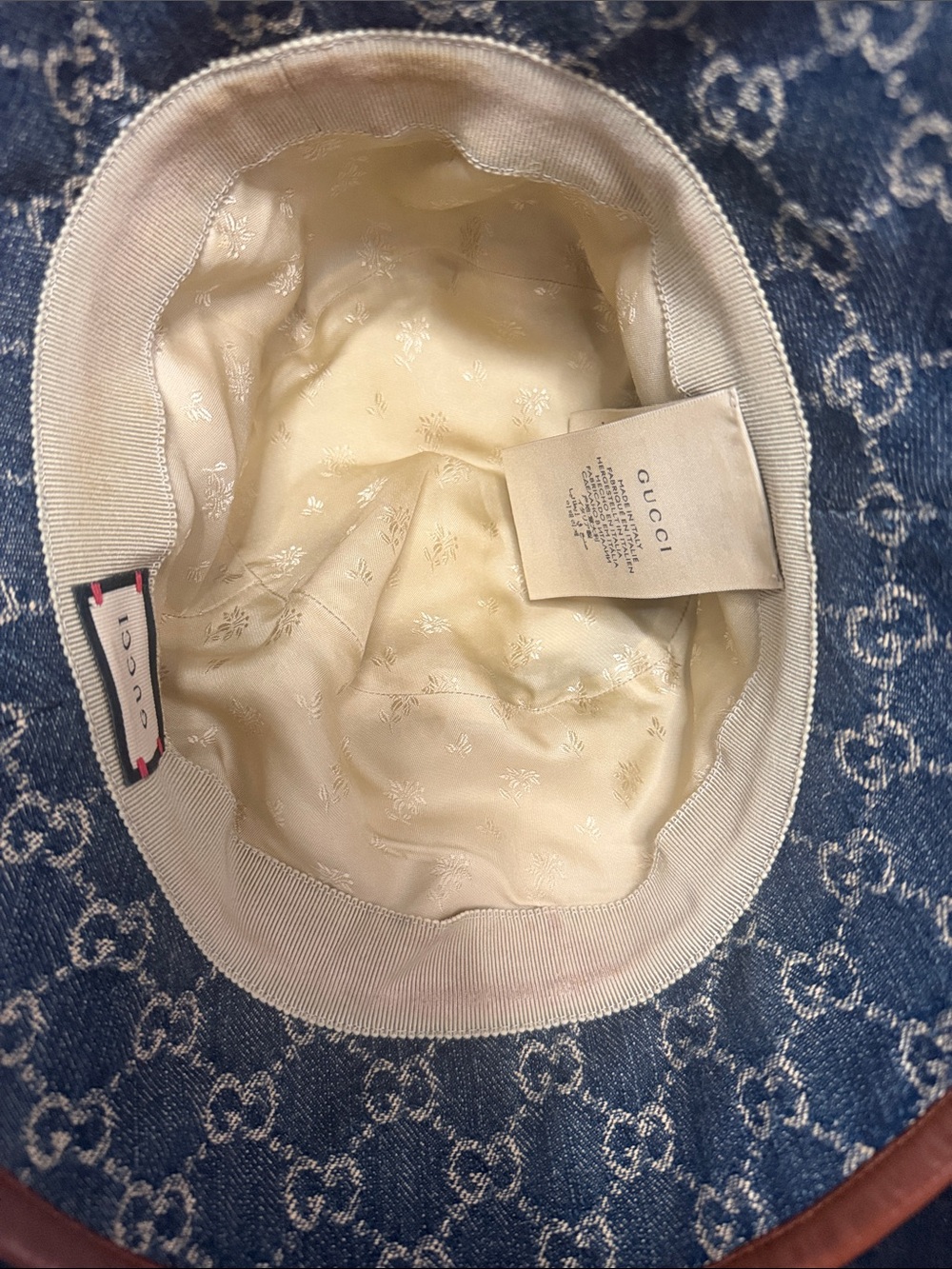 Gucci Monogram Denim Bucket Hat - Picture 2 of 5